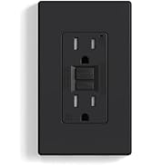 ELEGRP GFCI Outlet 15 Amp, Self-Test GFI Electrical Outlet with Thinner Design, TR Tamper Resista...