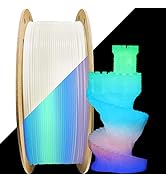 1.75mm Glowing in Dark Fast Color Change Rainbow Multi Colored PLA Filament, Each 5-10m Fast Colo...