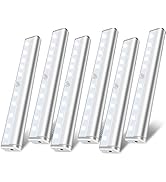 Hopedone Under Cabinet Lights, 10 LED Motion Sensor Light Indoor Battery Operated Closet Lights S...