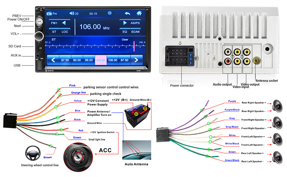 double din car multimedia player