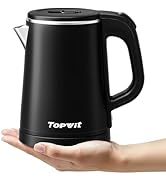 0.8L Small Electric Kettle, Portable Travel Kettle Stainless Steel - 800W Fast Boiling, Auto Shut...