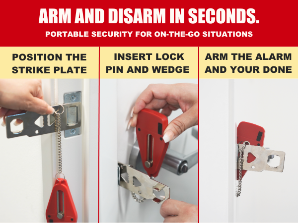 PORTABLE DOOR LOCK WITH ALARM