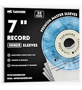 7-Inch Vinyl Record Inner Sleeves: Anti-Static Rice Paper Sleeves for 45 RPM Records, Acid-Free 3...