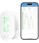 iHealth AIR Rechargeable Fingertip Pulse Oximeter, Blood Oxygen Saturation Monitor with App, SpO2...
