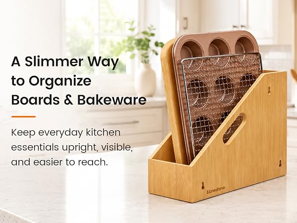 slim cutting board holder
