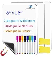 3PCS Magnetic Whiteboard for Fridge Dry Erase Board for Refrigerator, Small Magnetic Whiteboard f...