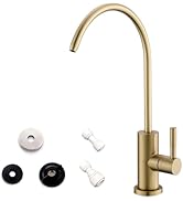 WEWE Drinking Water Faucet for Kitchen Sink, Gold Kitchen Water Filter Faucet Stainless Steel for...