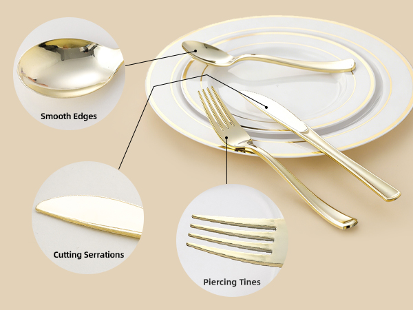 Gold Plastic Silverware