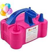 PCFING Balloon Pump Electric and Balloon Tying Tool in One, Portable Balloons Inflator Blower Mac...