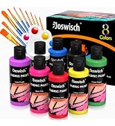 Joswisch Fabric Paint, 8 Colors Fabric Paint Set For Clothes, Permanent Soft Fabric Paint in Bott...