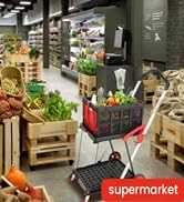 Multi use Functional Collapsible Carts, Mobile Folding Trolley