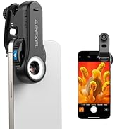 Evil Eye 40X-80X-120X Phone Microscope, Digital Microscope with CPL Filter, 16 LED, 8 UV LED, Whe...
