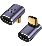 ShineeKee 90 Degree USB C Right Angle Adapter 40Gbps Data Transfer USB 4.0/Thunderbolt 4 Type C M...