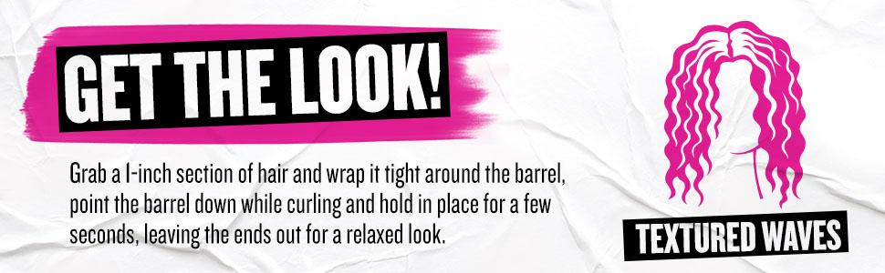 curling iron; curling irons; curling wand; curling wands; tapered curling wand; bed head; BH382