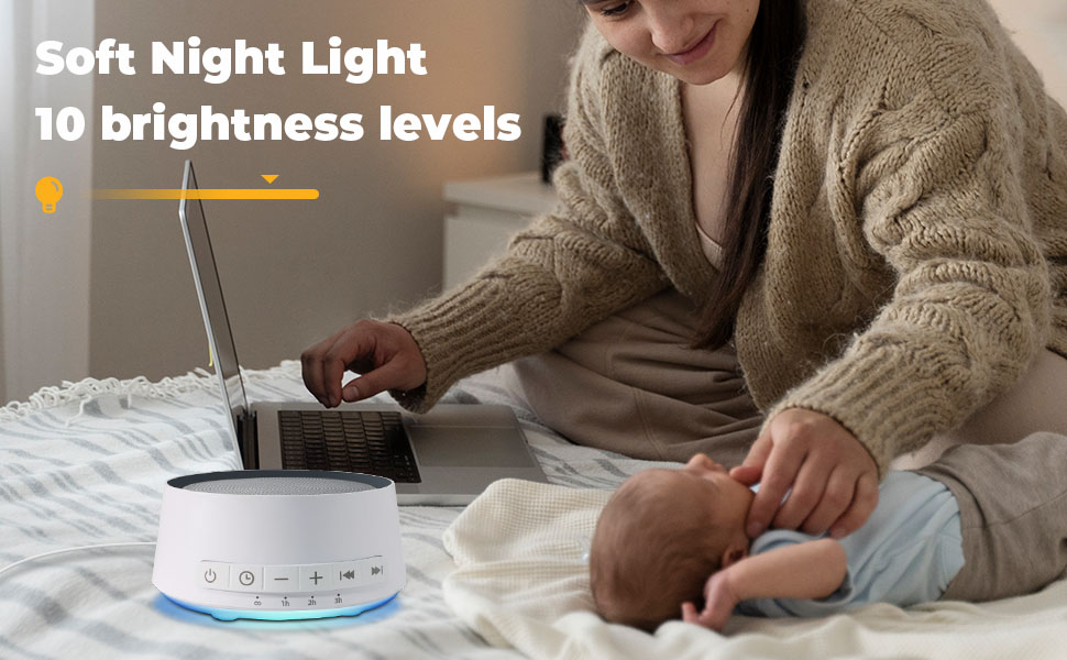 sleep sound machine with night light