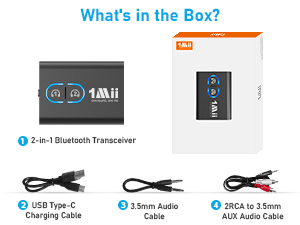 Bluetooth transceiver kit with included accessories