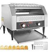 VEVOR 1770W Commercial Conveyor Toaster, 450 Slices per Hour, Heavy Duty Electric Toaster Oven, F...