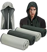Acostop 4 Pcs Cooling Hoodie Towels for Neck and Face - Absorbent &amp; Quick-Dry Cooling Towel with ...