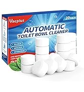 Vacplus Toilet Bowl Cleaner Tablets 20 PACK, Automatic Cleaners with Bleach, Slow-Releasing Toile...