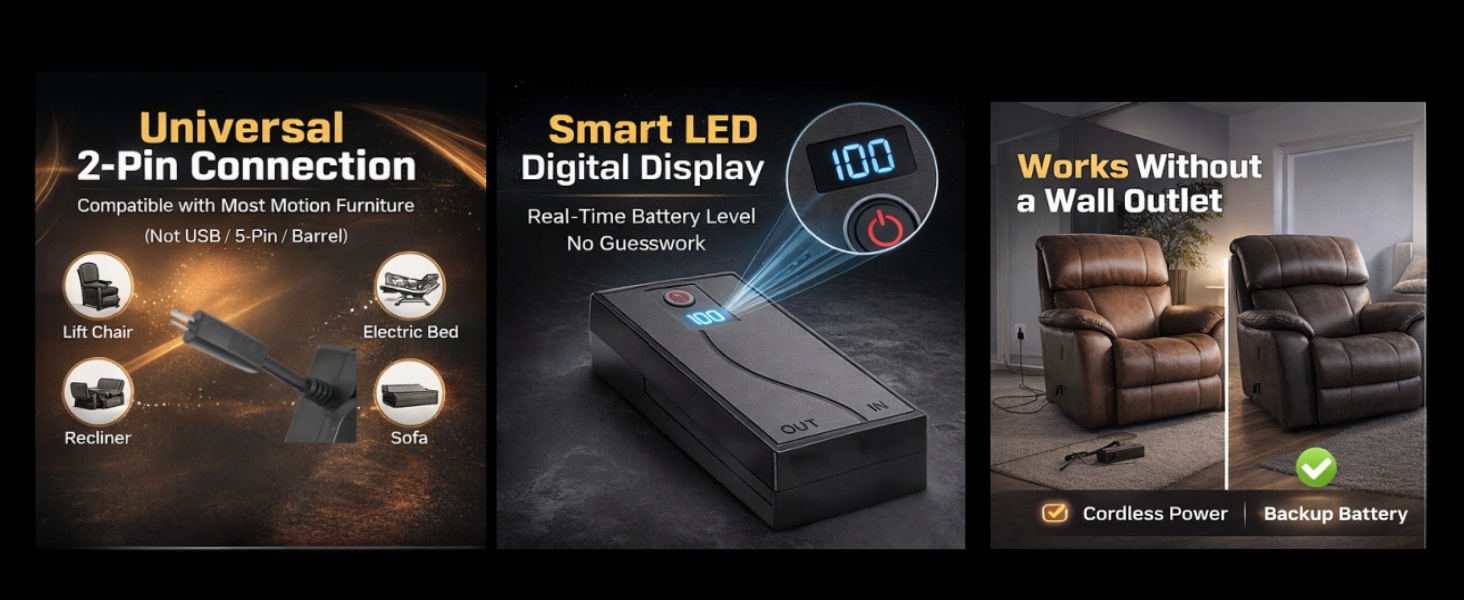 cordless recliner power supply