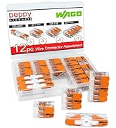 WAGO 221 Lever Nuts 12pc Compact Splicing Wire Connector Assortment with Case | Includes (3X) 221...