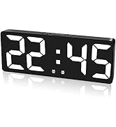 Triangle Plum Digital Alarm Clock Large LED Display with 2 Alarm Settings,5-Level Brightness,12/2...
