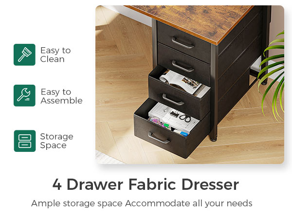 AODK 66" L Shaped Computer Desk with Drawers, 113" Reversible Home Office Desk