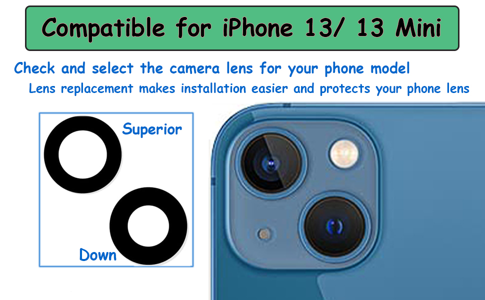Camera Glass Lens Replacement for iPhone 13