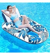 JCLEAL Pool Floats Lounger, Inflatable Pool Floaties Rafts Adult Extra Large Recliner Tanning Lou...