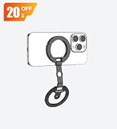 ULANZI MA02 Dual Magnetic Ring Phone Grip Stand, Aluminum for MagSafe Gym Kickstand Compatible wi...
