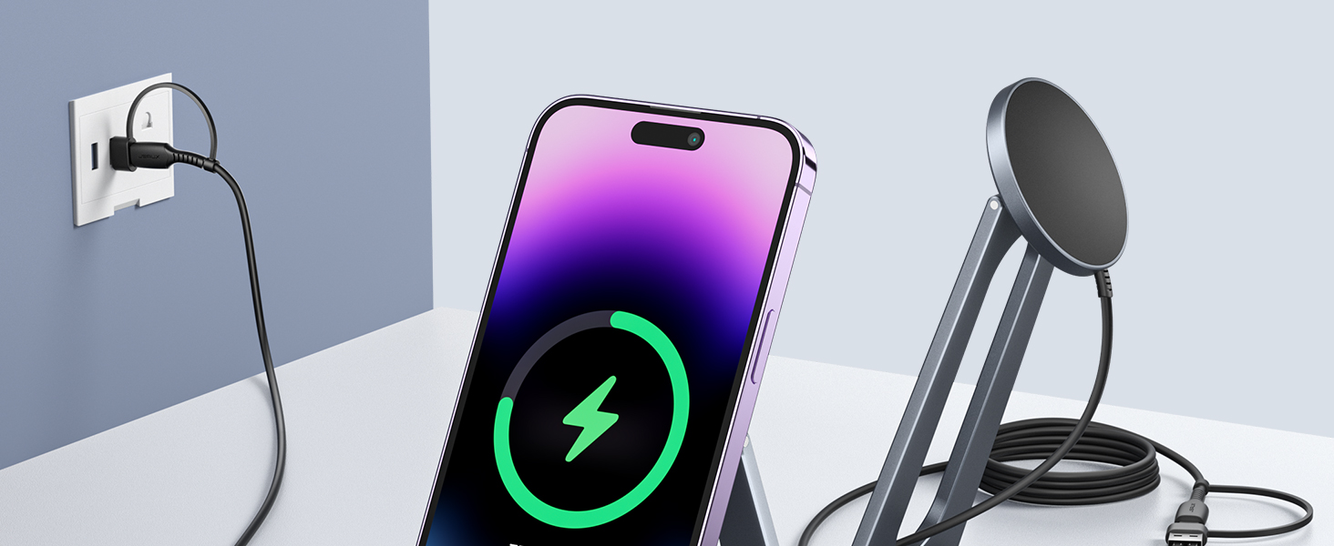 JSAUX Magnetic Wireless Charger Stand Compatible with MagSafe Charger