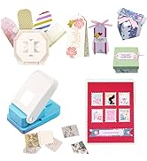 2Pcs /Set Stamp Puncher and 4-in-1 Tag Punch for 1X0.8inch Rectangular Postage Stamp Punch, Paper...