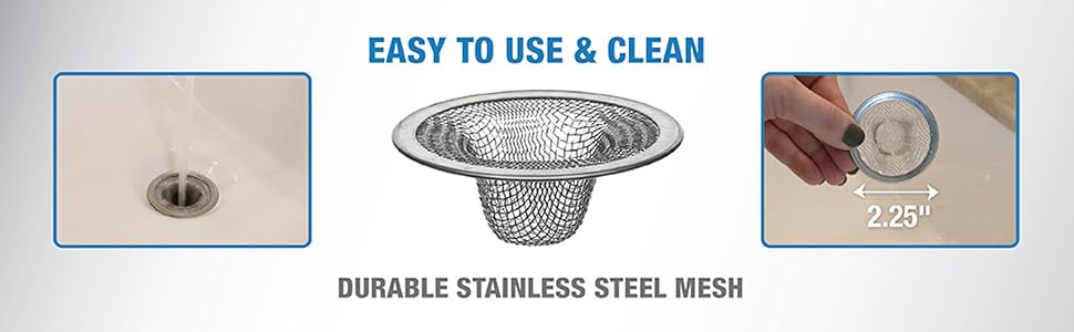 Easy to use and clean. Made from a durable stainless steel mesh.