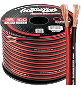 16 AWG Gauge Speaker Wire Cable Stereo, Car or Home Theater, CCA (100 Feet) by Install Link
