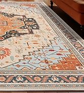 Macgace 5x7 Washable Rugs for Living Room, Low Pile Soft Floor Covering Carpet for Bedroom Kitche...
