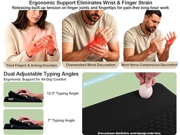 Keyboard Stand with Wrist Rest, Ergonomic Memory Foam Support