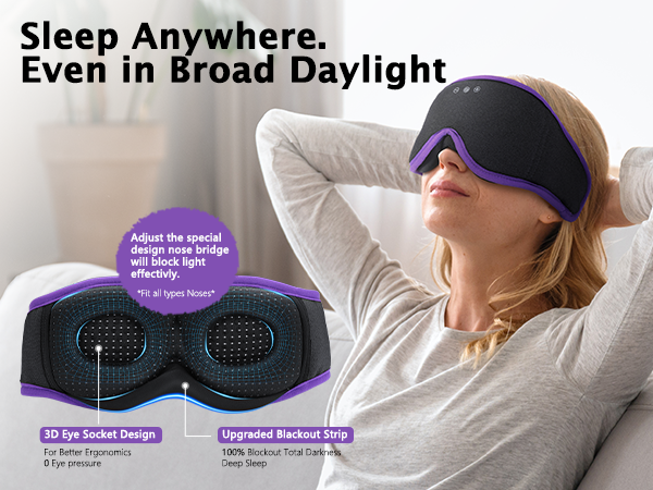 sleep mask with bluetooth headphones