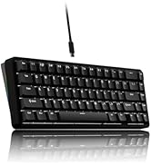 Chilkey ND65 Wired Aluminum Mechanical Keyboard, 65% Layout Portable Gaming Keyboard, PBT Doubles...