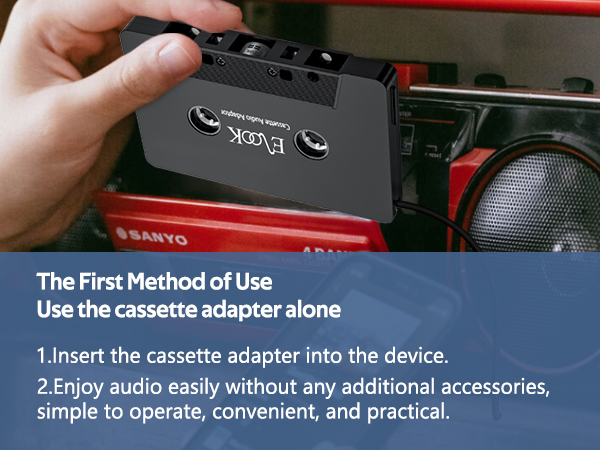 5.1 Bluetooth Receiver Kit for Cassette Aux Adapter with 3.5 MM Auxillary Cable