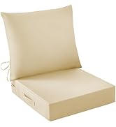 IASEAHK Outdoor Seat Cushion Set, Waterproof &amp; Fade Resistant Patio Chair Cushions, Outdoors Cush...