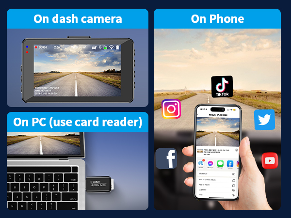 dash camera for cars front and rear