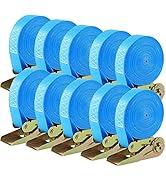 10 Pcs Ratchet Straps No Hook, Endless Ratchet Straps, 20 FT Ratchet Tie Down Straps Tie Down Rat...