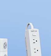 DEPOW Surge Protector Power Strip, 3 FT Extension Cord with 6 AC(1625W/13A Outlets 4 USB Ports,10...