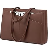 LOVEVOOK Laptop Bag for Women 15.6 Inch Tote Bags Waterproof Leather Briefcase Computer Women Bus...