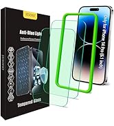 JESOHO Blue Light Screen Protector for iPhone 14 Pro (6.1")*2 Pack Eye Protection,HD Blue Light B...