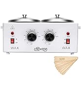 Double Wax Warmer Professional Electric Wax Heater Machine for Hair Removal, Dual Wax Pot Paraffi...