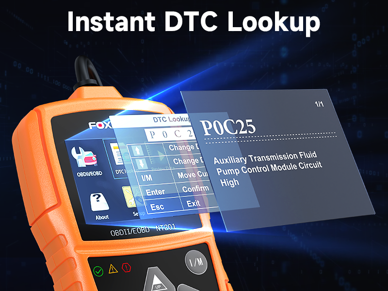 code reader and scan tool with diagnostic trouble code