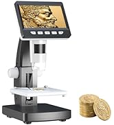 Coin Microscope - Aopick 1000X LCD Digital Microscope with Stage and Stage Clips, 1080P USB Coin ...