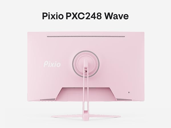 Pixio PXC248 Wave Pink 24 inch 200Hz Refresh Rate FHD 1080p Resolution 1500R Curve Fast VA Panel 1ms...