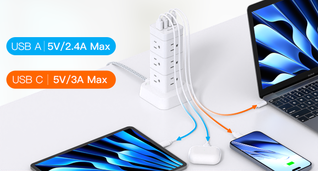 power strip tower with usb